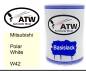 Preview: Mitsubishi, Polar White, W42: 500ml Lackdose, von ATW Autoteile West.